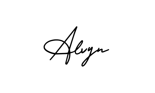 Make a beautiful signature design for name Alvyn. Use this online signature maker to create a handwritten signature for free. Alvyn signature style 3 images and pictures png