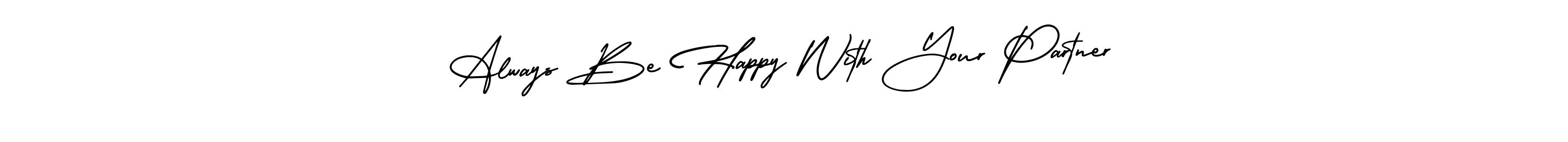How to make Always Be Happy With Your Partner signature? AmerikaSignatureDemo-Regular is a professional autograph style. Create handwritten signature for Always Be Happy With Your Partner name. Always Be Happy With Your Partner signature style 3 images and pictures png