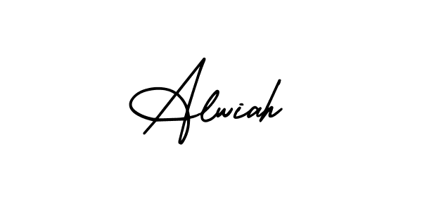 Design your own signature with our free online signature maker. With this signature software, you can create a handwritten (AmerikaSignatureDemo-Regular) signature for name Alwiah. Alwiah signature style 3 images and pictures png