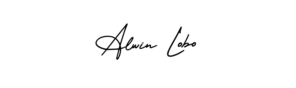 It looks lik you need a new signature style for name Alwin Lobo. Design unique handwritten (AmerikaSignatureDemo-Regular) signature with our free signature maker in just a few clicks. Alwin Lobo signature style 3 images and pictures png