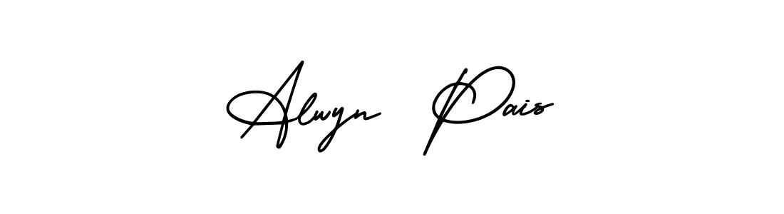 Also You can easily find your signature by using the search form. We will create Alwyn  Pais name handwritten signature images for you free of cost using AmerikaSignatureDemo-Regular sign style. Alwyn  Pais signature style 3 images and pictures png