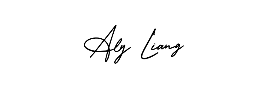 Also You can easily find your signature by using the search form. We will create Aly Liang name handwritten signature images for you free of cost using AmerikaSignatureDemo-Regular sign style. Aly Liang signature style 3 images and pictures png