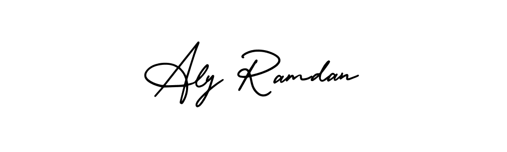 Design your own signature with our free online signature maker. With this signature software, you can create a handwritten (AmerikaSignatureDemo-Regular) signature for name Aly Ramdan. Aly Ramdan signature style 3 images and pictures png
