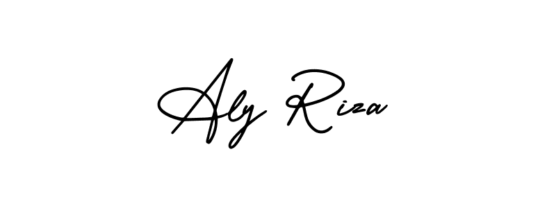 You should practise on your own different ways (AmerikaSignatureDemo-Regular) to write your name (Aly Riza) in signature. don't let someone else do it for you. Aly Riza signature style 3 images and pictures png