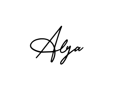 Make a beautiful signature design for name Alya. With this signature (AmerikaSignatureDemo-Regular) style, you can create a handwritten signature for free. Alya signature style 3 images and pictures png