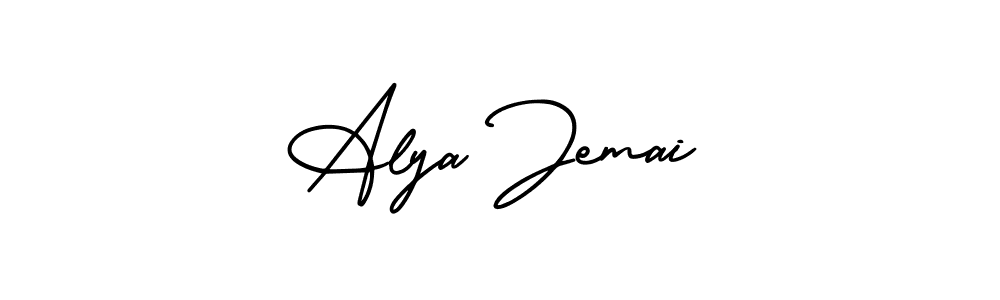 Also we have Alya Jemai name is the best signature style. Create professional handwritten signature collection using AmerikaSignatureDemo-Regular autograph style. Alya Jemai signature style 3 images and pictures png