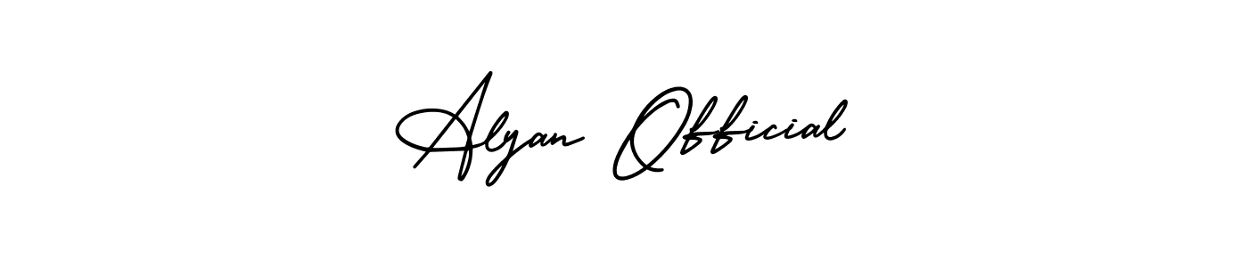Similarly AmerikaSignatureDemo-Regular is the best handwritten signature design. Signature creator online .You can use it as an online autograph creator for name Alyan Official. Alyan Official signature style 3 images and pictures png