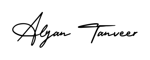 Transform the name Alyan Tanveer into a signature masterpiece using AmerikaSignatureDemo-Regular font. Ideal for photographers, artists, and creators looking for watermarks. Alyan Tanveer signature style 3 images and pictures png