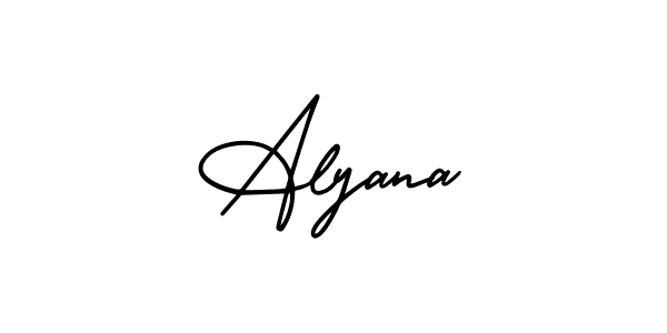Also You can easily find your signature by using the search form. We will create Alyana name handwritten signature images for you free of cost using AmerikaSignatureDemo-Regular sign style. Alyana signature style 3 images and pictures png