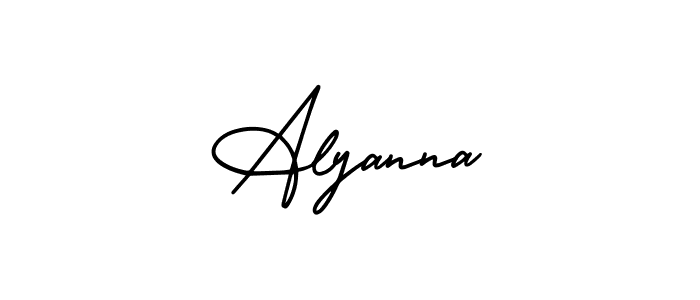 Best and Professional Signature Style for Alyanna. AmerikaSignatureDemo-Regular Best Signature Style Collection. Alyanna signature style 3 images and pictures png