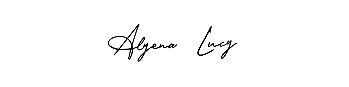 It looks lik you need a new signature style for name Alyena  Lucy. Design unique handwritten (AmerikaSignatureDemo-Regular) signature with our free signature maker in just a few clicks. Alyena  Lucy signature style 3 images and pictures png