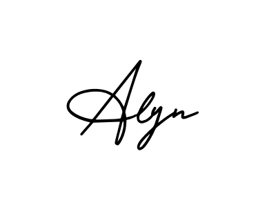 Make a beautiful signature design for name Alyn. With this signature (AmerikaSignatureDemo-Regular) style, you can create a handwritten signature for free. Alyn signature style 3 images and pictures png