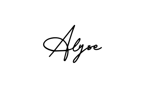 Design your own signature with our free online signature maker. With this signature software, you can create a handwritten (AmerikaSignatureDemo-Regular) signature for name Alyse. Alyse signature style 3 images and pictures png