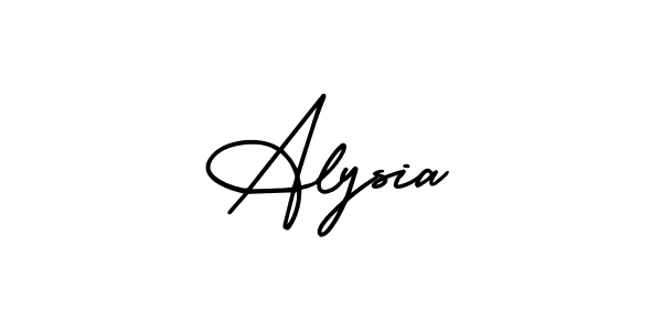 How to make Alysia name signature. Use AmerikaSignatureDemo-Regular style for creating short signs online. This is the latest handwritten sign. Alysia signature style 3 images and pictures png