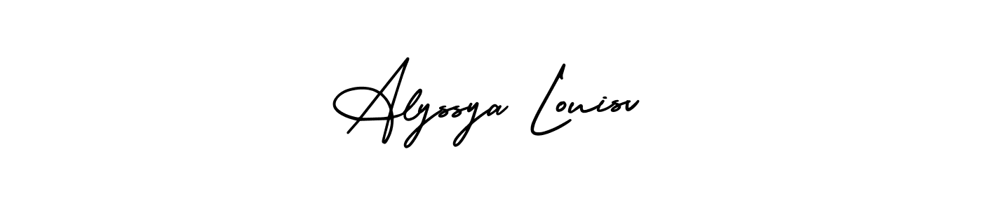 Make a short Alyssya Louisv signature style. Manage your documents anywhere anytime using AmerikaSignatureDemo-Regular. Create and add eSignatures, submit forms, share and send files easily. Alyssya Louisv signature style 3 images and pictures png