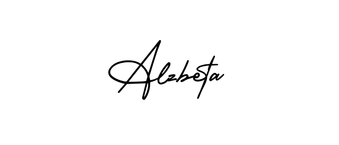 Create a beautiful signature design for name Alzbeta. With this signature (AmerikaSignatureDemo-Regular) fonts, you can make a handwritten signature for free. Alzbeta signature style 3 images and pictures png