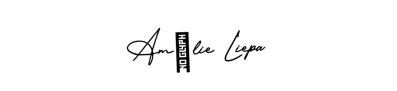 Amélie Liepa stylish signature style. Best Handwritten Sign (AmerikaSignatureDemo-Regular) for my name. Handwritten Signature Collection Ideas for my name Amélie Liepa. Amélie Liepa signature style 3 images and pictures png