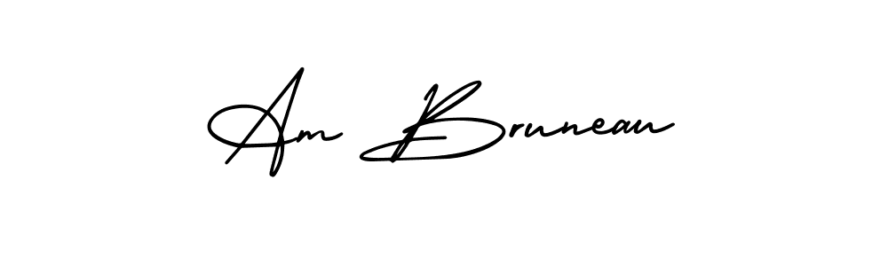 It looks lik you need a new signature style for name Am Bruneau. Design unique handwritten (AmerikaSignatureDemo-Regular) signature with our free signature maker in just a few clicks. Am Bruneau signature style 3 images and pictures png