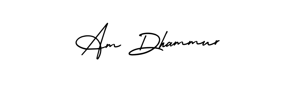 How to make Am Dhammur name signature. Use AmerikaSignatureDemo-Regular style for creating short signs online. This is the latest handwritten sign. Am Dhammur signature style 3 images and pictures png