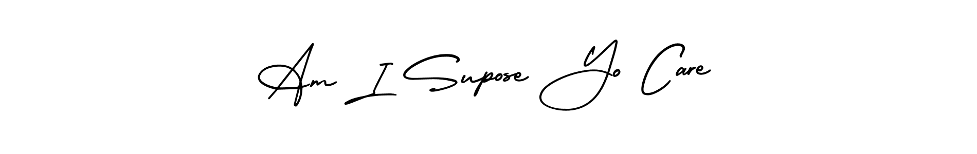 How to make Am I Supose Yo Care name signature. Use AmerikaSignatureDemo-Regular style for creating short signs online. This is the latest handwritten sign. Am I Supose Yo Care signature style 3 images and pictures png