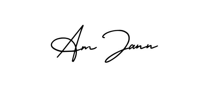 Am Jann stylish signature style. Best Handwritten Sign (AmerikaSignatureDemo-Regular) for my name. Handwritten Signature Collection Ideas for my name Am Jann. Am Jann signature style 3 images and pictures png