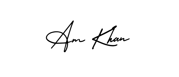 Similarly AmerikaSignatureDemo-Regular is the best handwritten signature design. Signature creator online .You can use it as an online autograph creator for name Am Khan. Am Khan signature style 3 images and pictures png