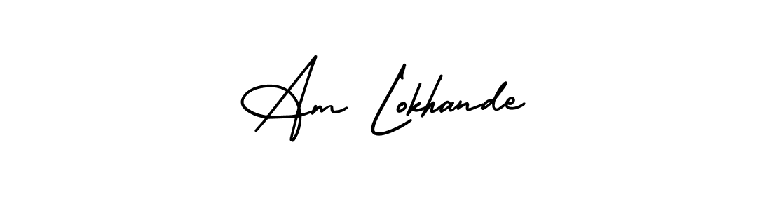 Similarly AmerikaSignatureDemo-Regular is the best handwritten signature design. Signature creator online .You can use it as an online autograph creator for name Am Lokhande. Am Lokhande signature style 3 images and pictures png