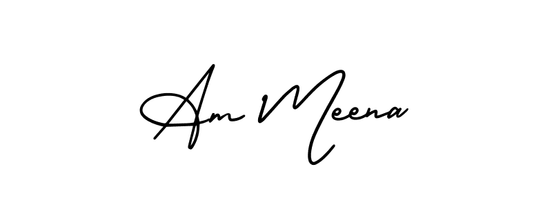 Use a signature maker to create a handwritten signature online. With this signature software, you can design (AmerikaSignatureDemo-Regular) your own signature for name Am Meena. Am Meena signature style 3 images and pictures png