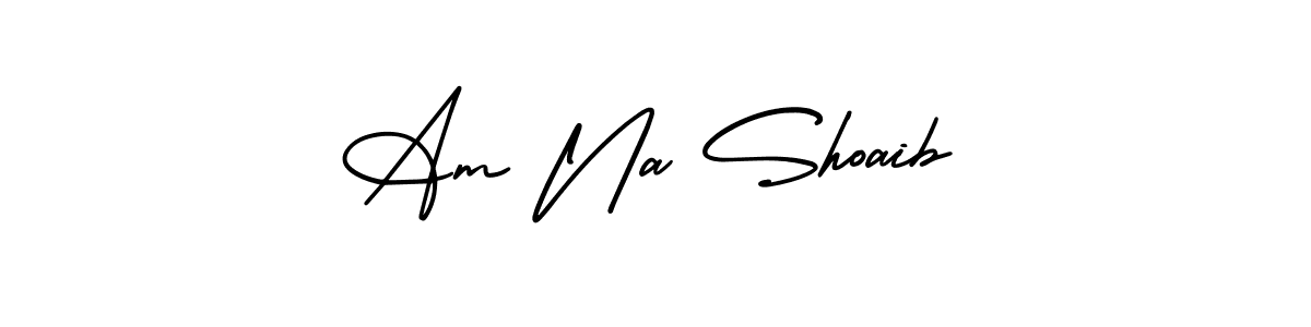 How to make Am Na Shoaib name signature. Use AmerikaSignatureDemo-Regular style for creating short signs online. This is the latest handwritten sign. Am Na Shoaib signature style 3 images and pictures png