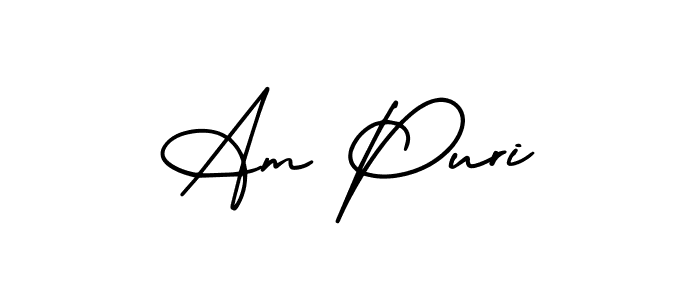 The best way (AmerikaSignatureDemo-Regular) to make a short signature is to pick only two or three words in your name. The name Am Puri include a total of six letters. For converting this name. Am Puri signature style 3 images and pictures png