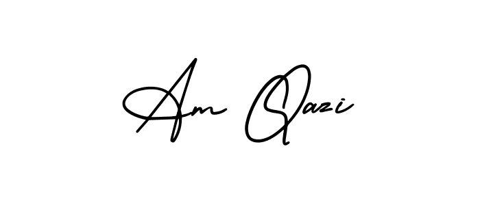 Design your own signature with our free online signature maker. With this signature software, you can create a handwritten (AmerikaSignatureDemo-Regular) signature for name Am Qazi. Am Qazi signature style 3 images and pictures png