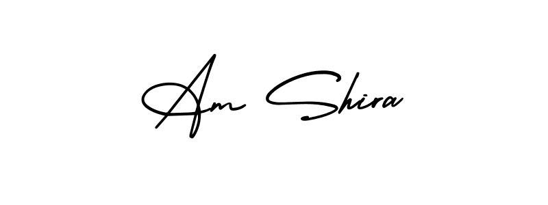if you are searching for the best signature style for your name Am Shira. so please give up your signature search. here we have designed multiple signature styles  using AmerikaSignatureDemo-Regular. Am Shira signature style 3 images and pictures png