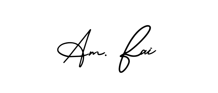 Create a beautiful signature design for name Am. Fai. With this signature (AmerikaSignatureDemo-Regular) fonts, you can make a handwritten signature for free. Am. Fai signature style 3 images and pictures png