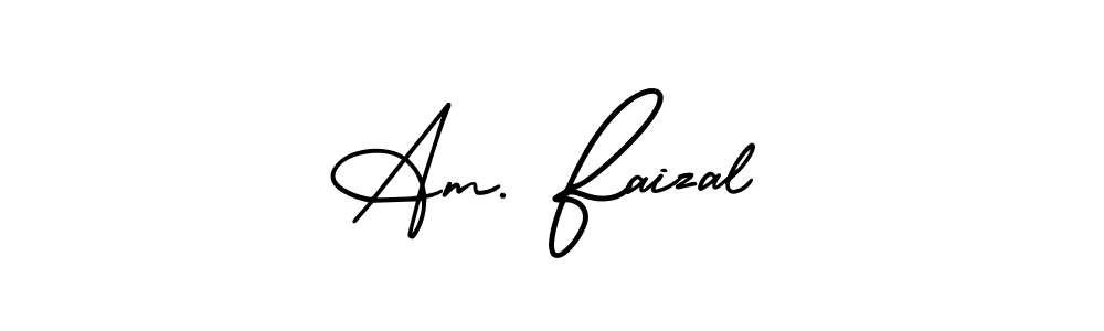 AmerikaSignatureDemo-Regular is a professional signature style that is perfect for those who want to add a touch of class to their signature. It is also a great choice for those who want to make their signature more unique. Get Am. Faizal name to fancy signature for free. Am. Faizal signature style 3 images and pictures png