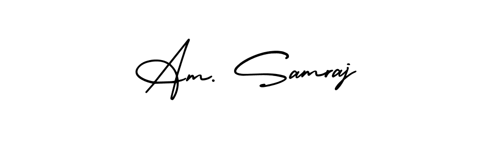 AmerikaSignatureDemo-Regular is a professional signature style that is perfect for those who want to add a touch of class to their signature. It is also a great choice for those who want to make their signature more unique. Get Am. Samraj name to fancy signature for free. Am. Samraj signature style 3 images and pictures png