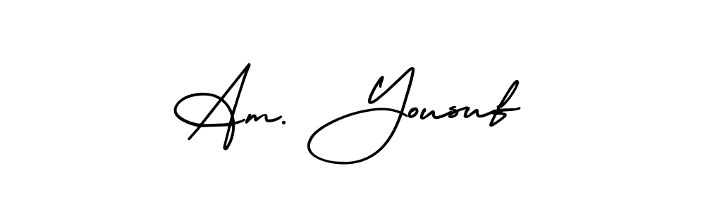 if you are searching for the best signature style for your name Am. Yousuf. so please give up your signature search. here we have designed multiple signature styles  using AmerikaSignatureDemo-Regular. Am. Yousuf signature style 3 images and pictures png