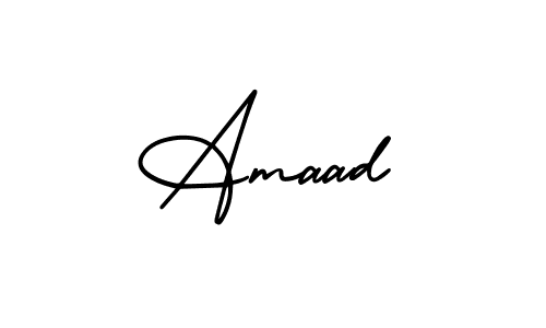 Amaad stylish signature style. Best Handwritten Sign (AmerikaSignatureDemo-Regular) for my name. Handwritten Signature Collection Ideas for my name Amaad. Amaad signature style 3 images and pictures png