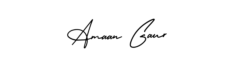 How to make Amaan Gaur name signature. Use AmerikaSignatureDemo-Regular style for creating short signs online. This is the latest handwritten sign. Amaan Gaur signature style 3 images and pictures png