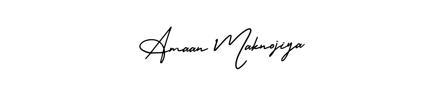 You can use this online signature creator to create a handwritten signature for the name Amaan Maknojiya. This is the best online autograph maker. Amaan Maknojiya signature style 3 images and pictures png