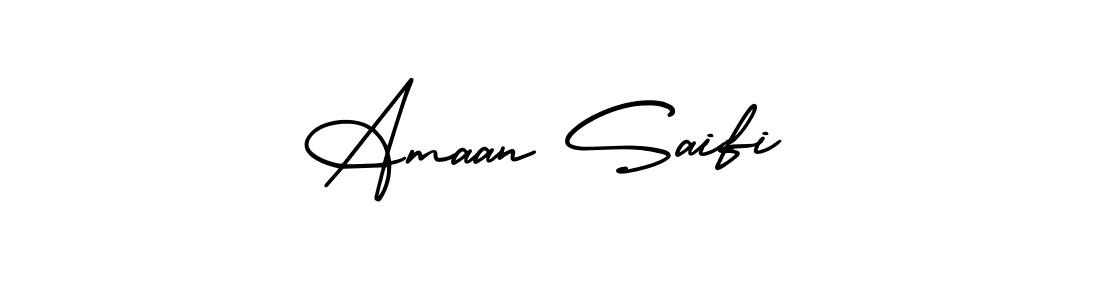 Use a signature maker to create a handwritten signature online. With this signature software, you can design (AmerikaSignatureDemo-Regular) your own signature for name Amaan Saifi. Amaan Saifi signature style 3 images and pictures png