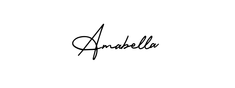 Amabella stylish signature style. Best Handwritten Sign (AmerikaSignatureDemo-Regular) for my name. Handwritten Signature Collection Ideas for my name Amabella. Amabella signature style 3 images and pictures png