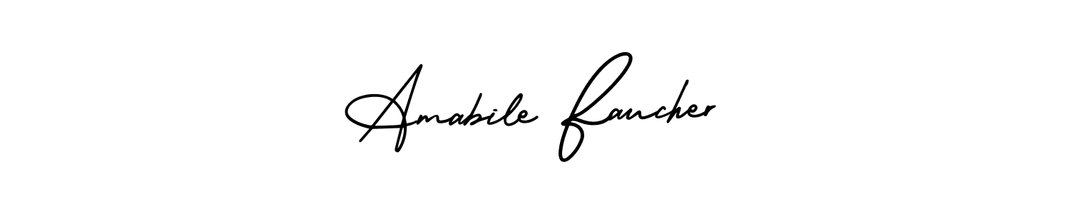 Make a beautiful signature design for name Amabile Faucher. With this signature (AmerikaSignatureDemo-Regular) style, you can create a handwritten signature for free. Amabile Faucher signature style 3 images and pictures png