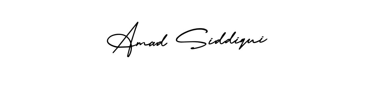 Design your own signature with our free online signature maker. With this signature software, you can create a handwritten (AmerikaSignatureDemo-Regular) signature for name Amad Siddiqui. Amad Siddiqui signature style 3 images and pictures png