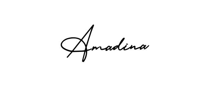 Create a beautiful signature design for name Amadina. With this signature (AmerikaSignatureDemo-Regular) fonts, you can make a handwritten signature for free. Amadina signature style 3 images and pictures png