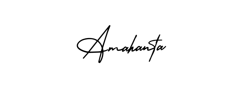 Similarly AmerikaSignatureDemo-Regular is the best handwritten signature design. Signature creator online .You can use it as an online autograph creator for name Amahanta. Amahanta signature style 3 images and pictures png