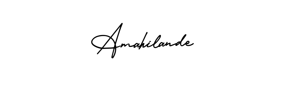 Amahilande stylish signature style. Best Handwritten Sign (AmerikaSignatureDemo-Regular) for my name. Handwritten Signature Collection Ideas for my name Amahilande. Amahilande signature style 3 images and pictures png