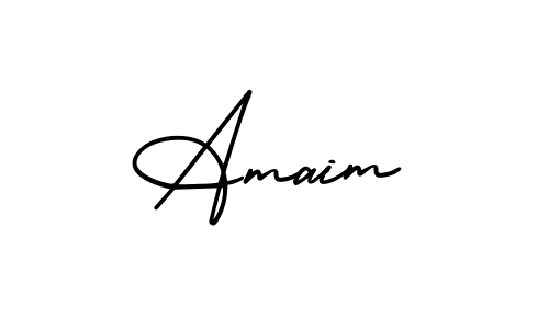 Amaim stylish signature style. Best Handwritten Sign (AmerikaSignatureDemo-Regular) for my name. Handwritten Signature Collection Ideas for my name Amaim. Amaim signature style 3 images and pictures png