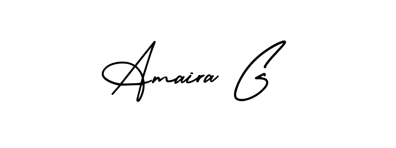 You should practise on your own different ways (AmerikaSignatureDemo-Regular) to write your name (Amaira G) in signature. don't let someone else do it for you. Amaira G signature style 3 images and pictures png