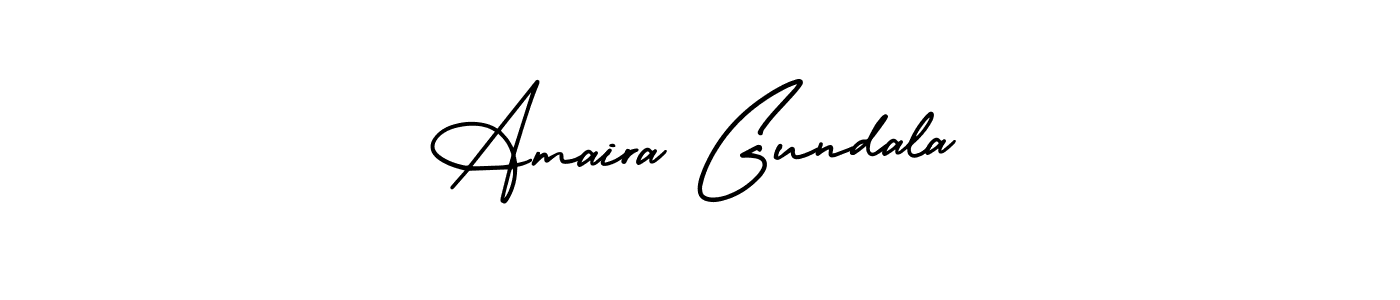 How to make Amaira Gundala name signature. Use AmerikaSignatureDemo-Regular style for creating short signs online. This is the latest handwritten sign. Amaira Gundala signature style 3 images and pictures png