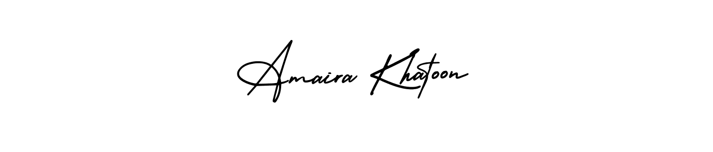 Create a beautiful signature design for name Amaira Khatoon. With this signature (AmerikaSignatureDemo-Regular) fonts, you can make a handwritten signature for free. Amaira Khatoon signature style 3 images and pictures png